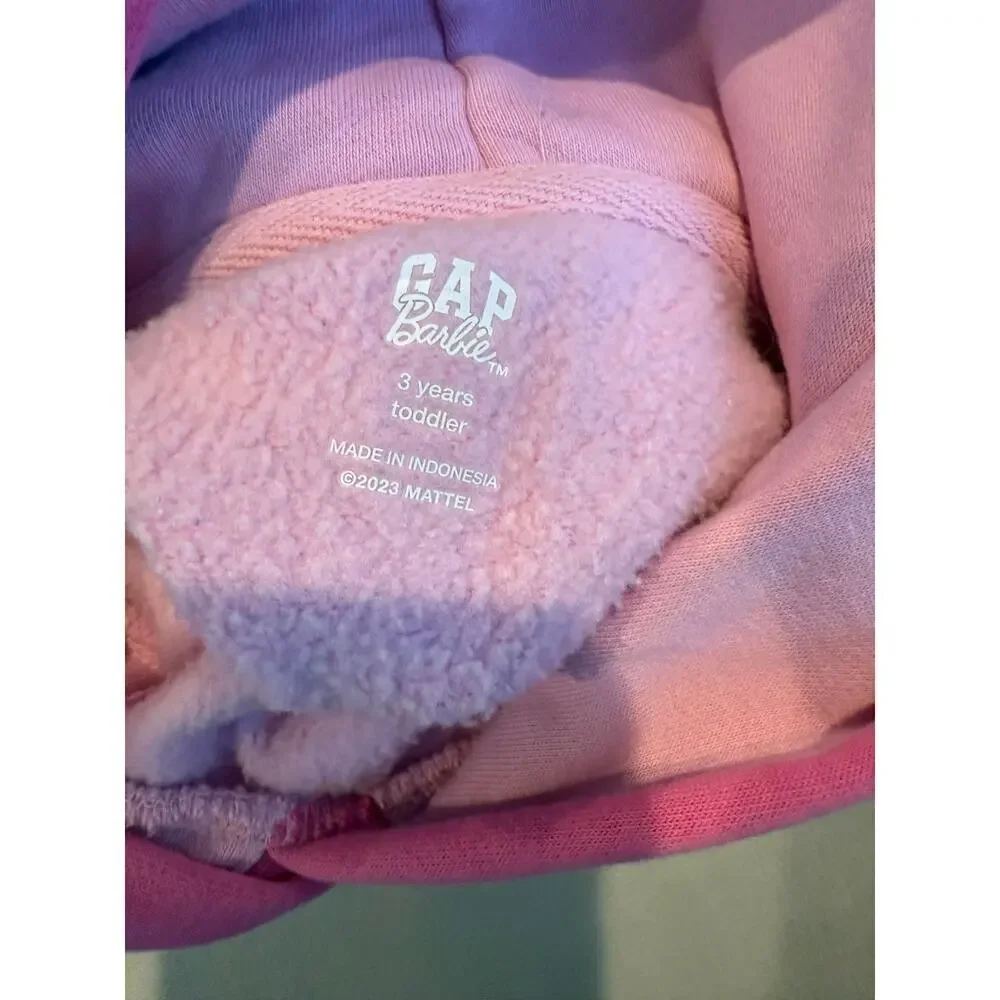 Gap × Barbie™ Toddler Phlox Pink Arch Logo Hoodie Size 3Y